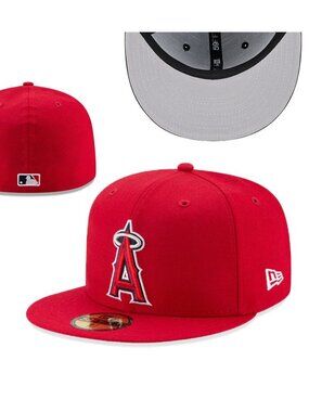 New Era Red Los Angeles Angels Fitted Cap